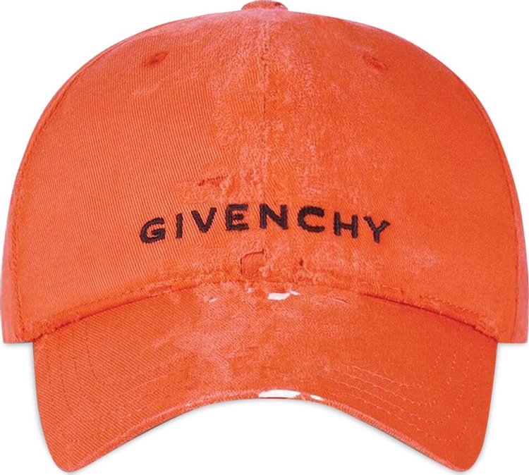 Givenchy Embroidered Logo Curved Cap 'Bright Orange'