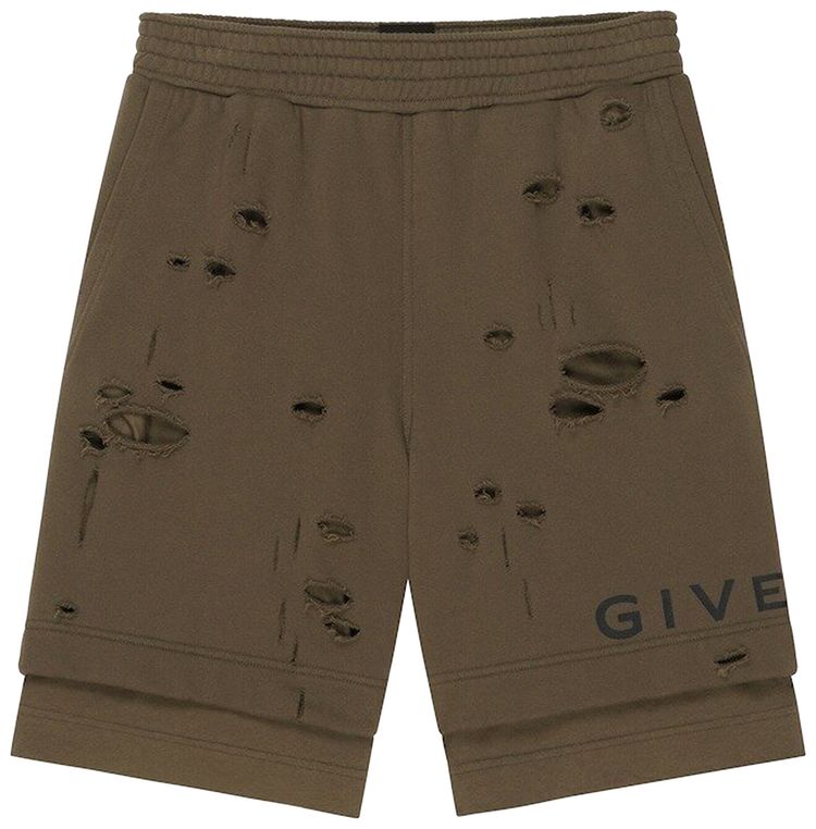 Givenchy Board Fit Hole Shorts Khaki
