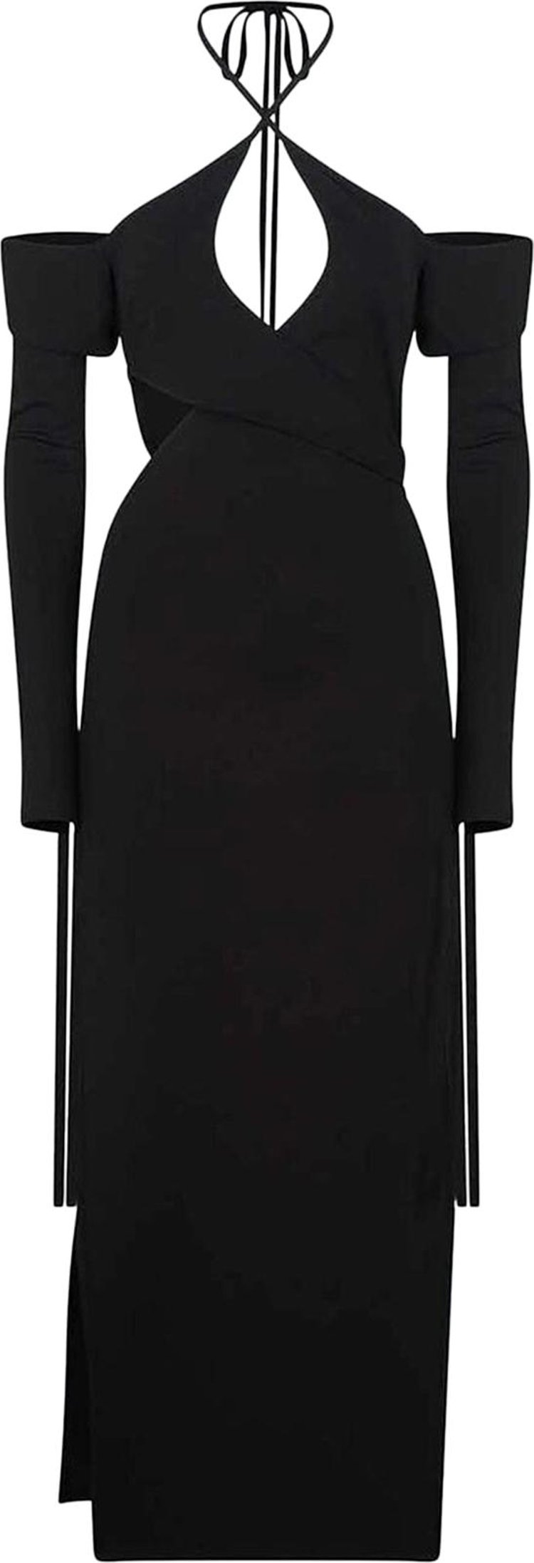 The Attico Greta Midi Dress 'Black'