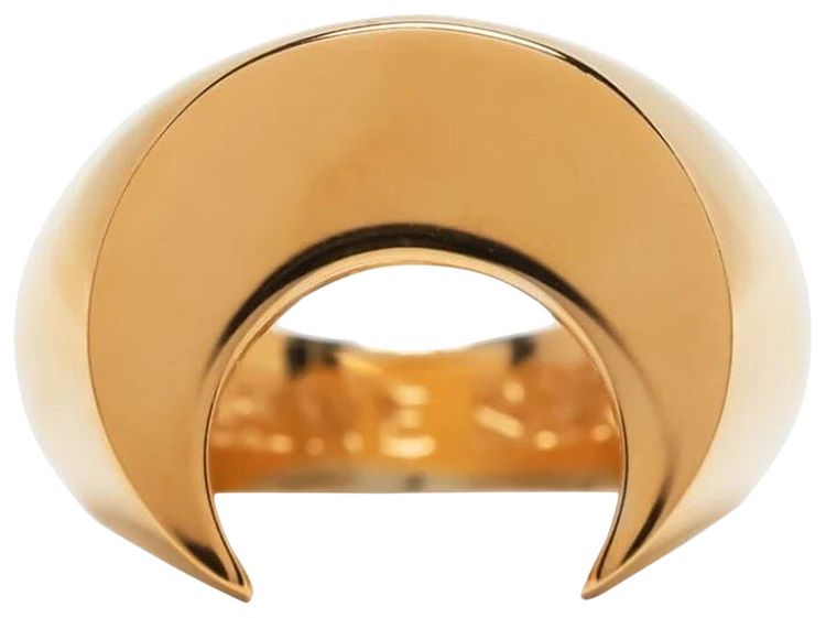 Marine Serre Regenerated Brass Moon Ring Golden