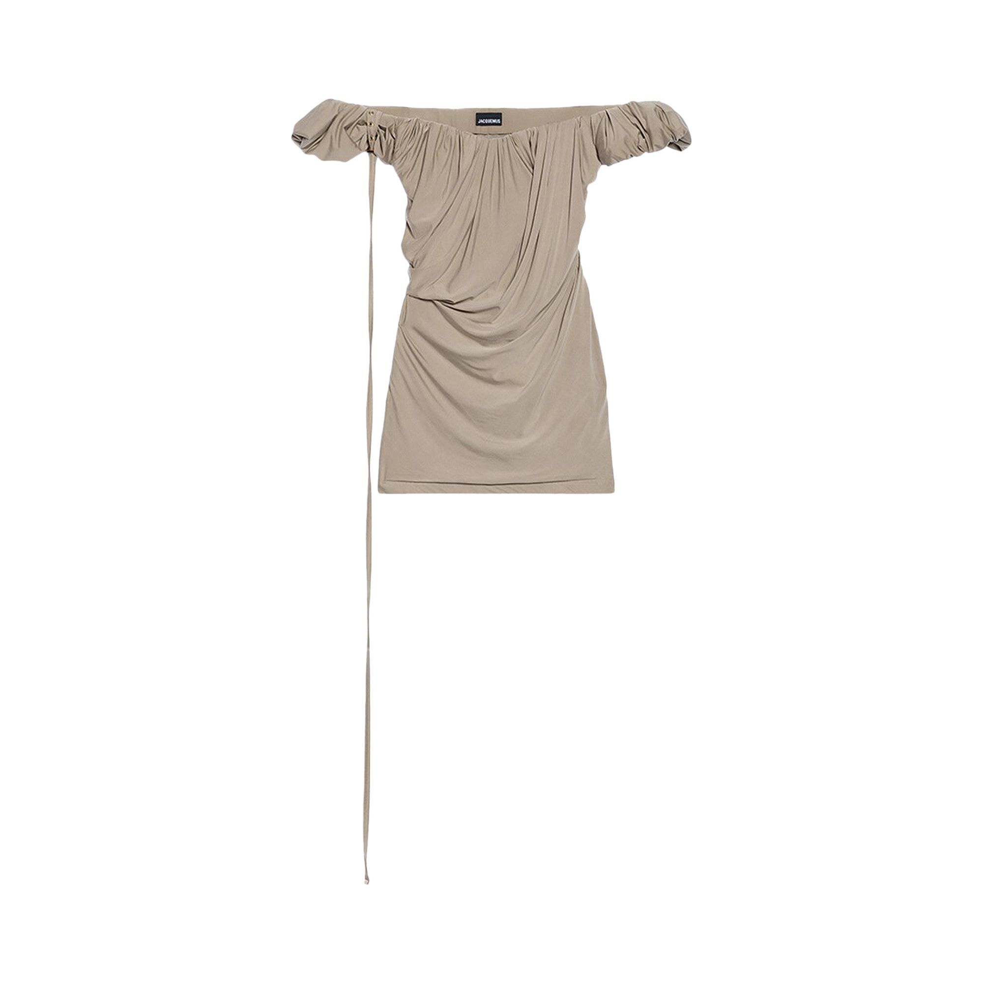 Buy Jacquemus La Robe Ciceri Off Shoulder Dress Light Khaki