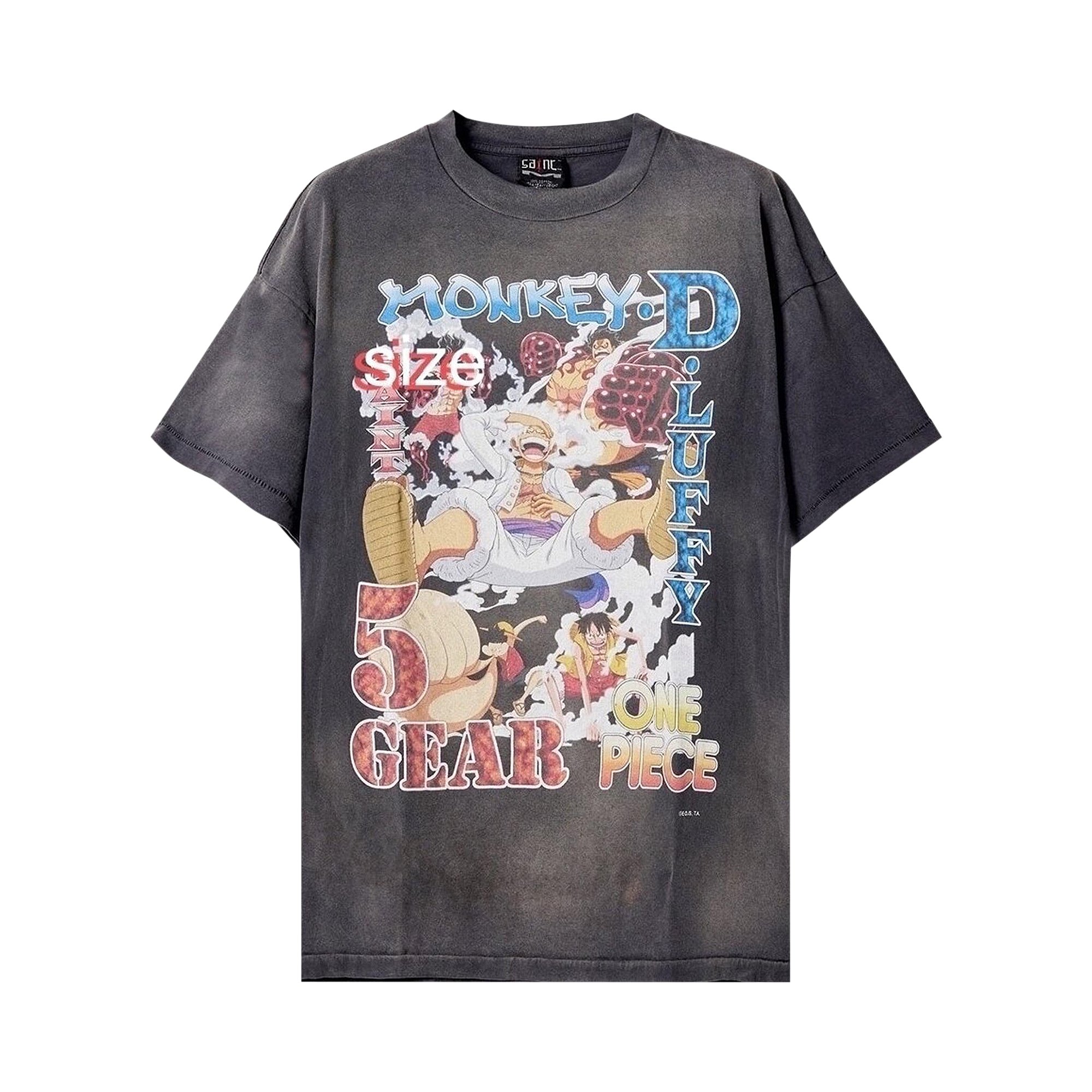 Buy Saint Michael x One Piece T-Shirt 'Black' - SM A23 0000 C27 | GOAT
