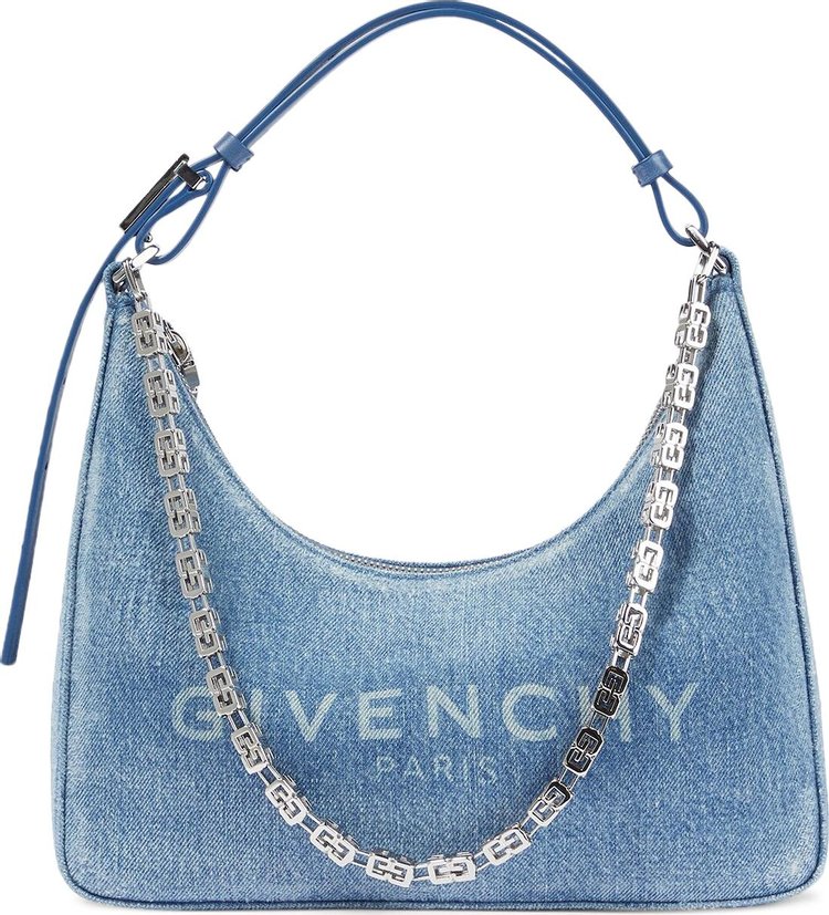 Givenchy Small Moon Cut Out Hobo Bag 'Medium Blue'