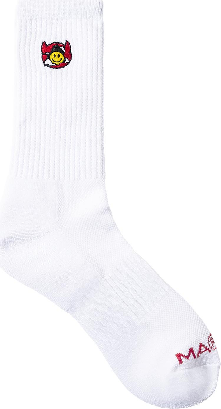 Market Smiley Inner Peace Socks 'White'