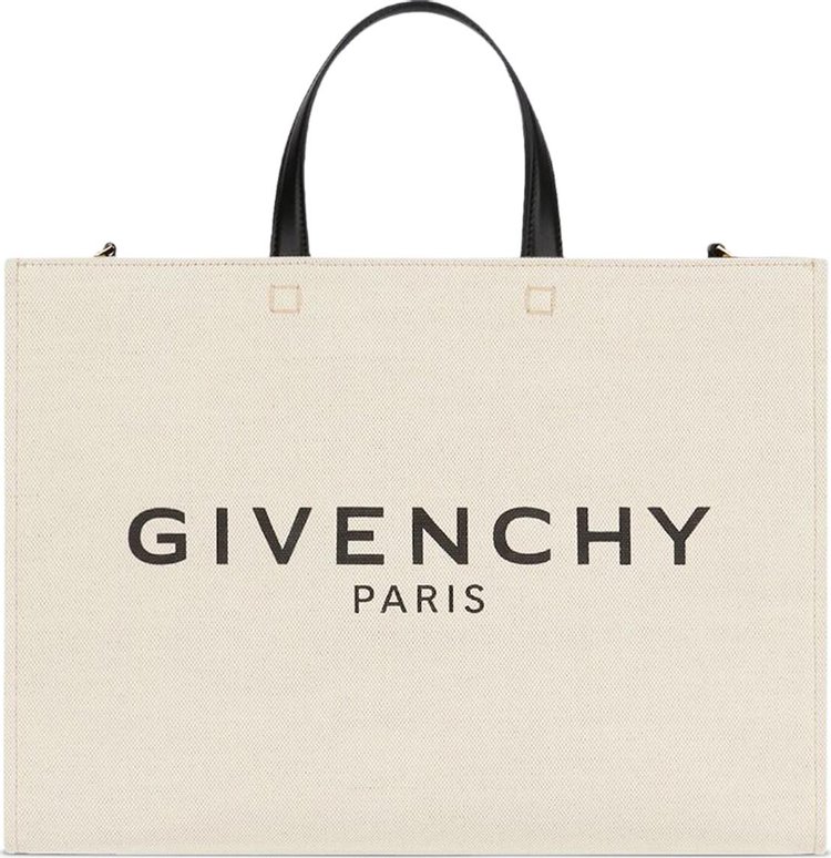 Givenchy Medium G Tote Shopping Bag In Canvas 'Beige/Black'
