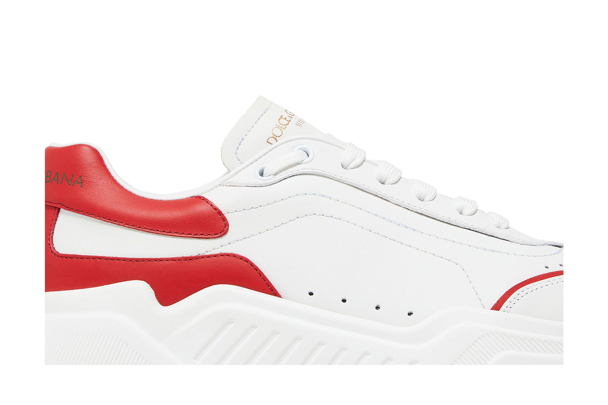 Dolce and gabbana white and red sneakers top