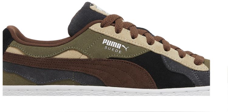 Puma Suede Camowave   Olive Chestnut Brown