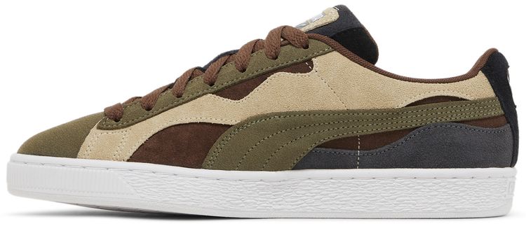 Puma Suede Camowave   Olive Chestnut Brown