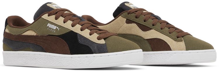 Puma Suede Camowave   Olive Chestnut Brown