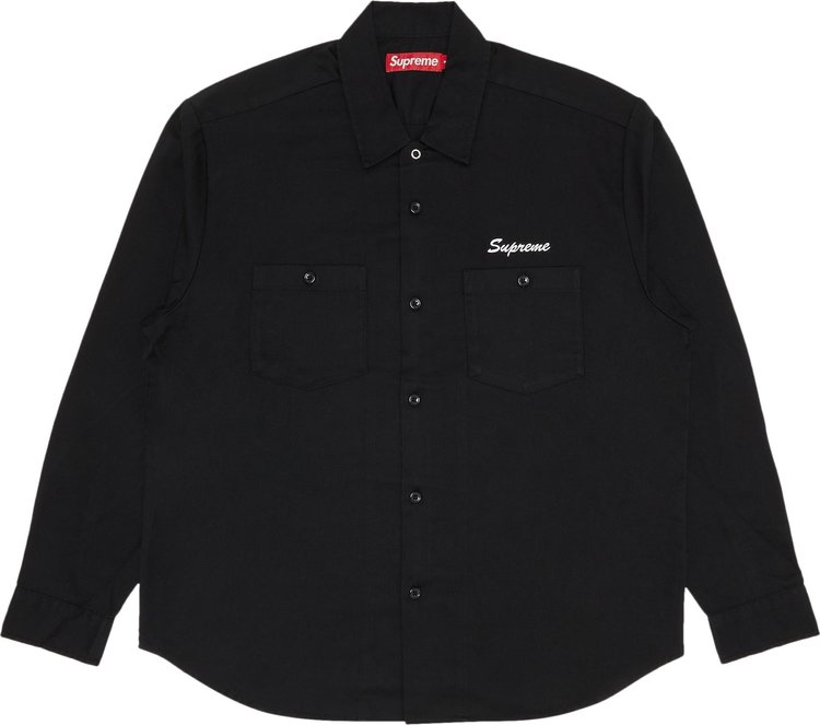 Buy Supreme American Psycho Work Shirt 'Black' - FW23S51 BLACK | GOAT