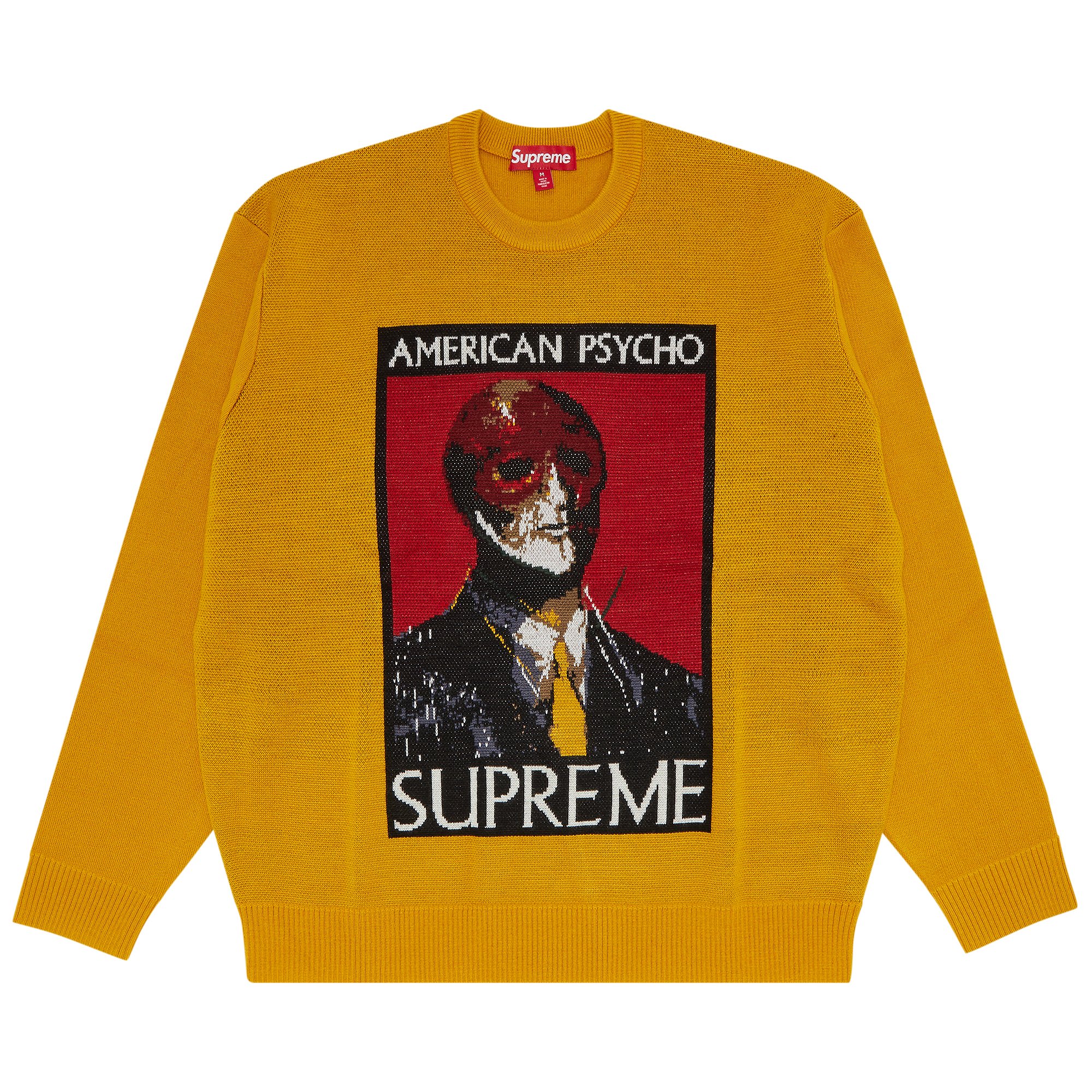 Buy Supreme American Psycho Sweater 'Yellow' - FW23SK43 YELLOW | GOAT