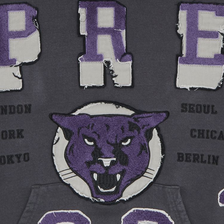 Supreme Washed Panther Hooded Sweatshirt Black