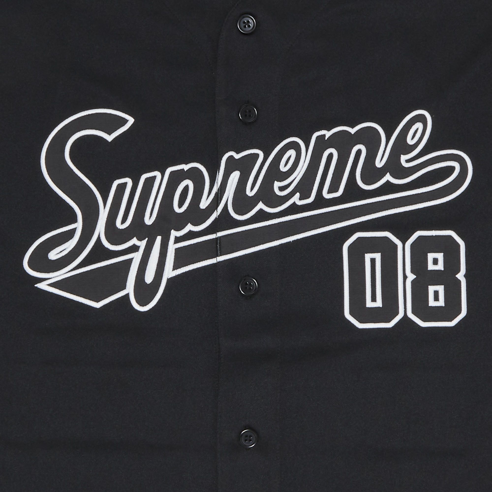 Size l Supreme x Mitchell & Ness Downtown Hell Baseball Jersey 'Black'