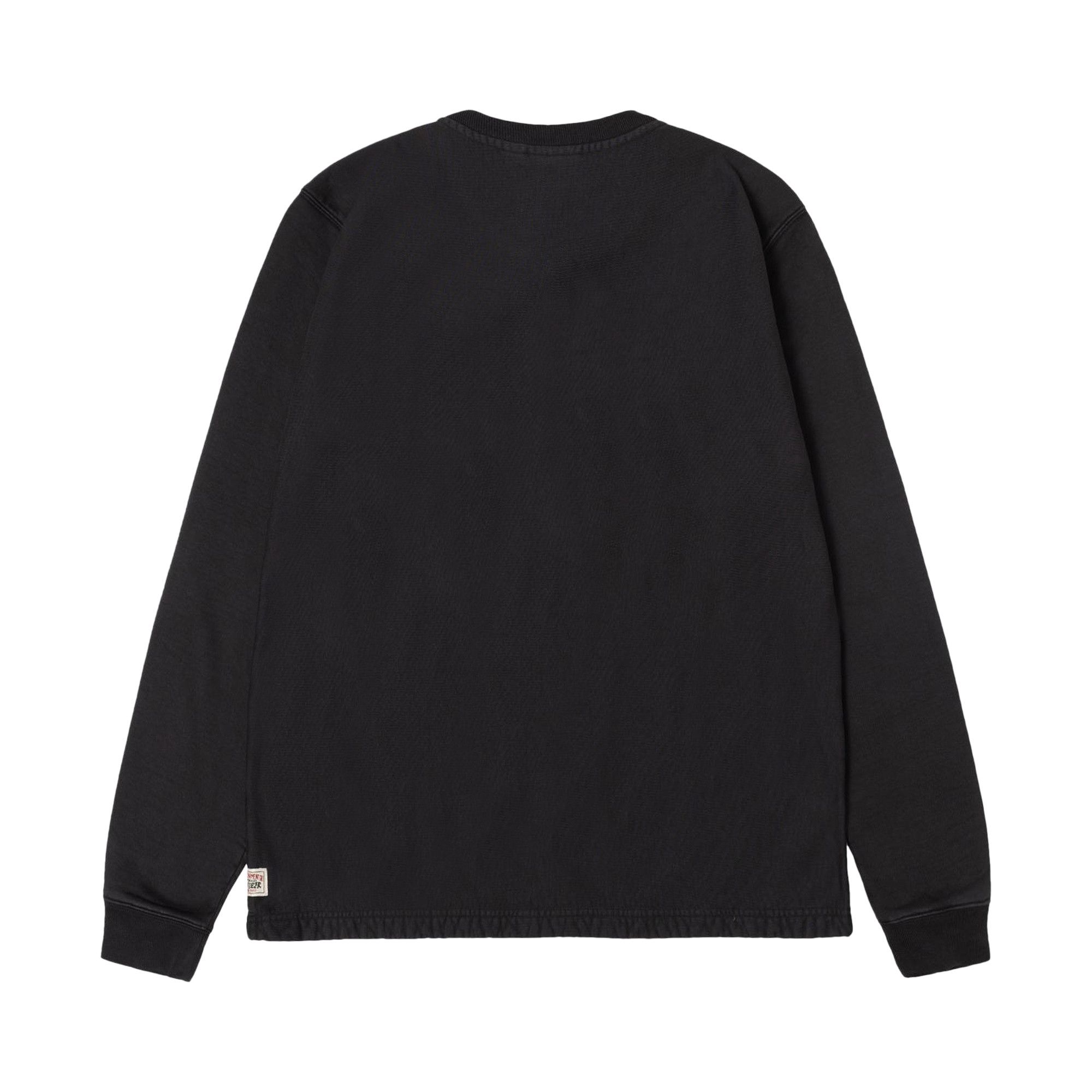stussy open hem henley fleece work gear