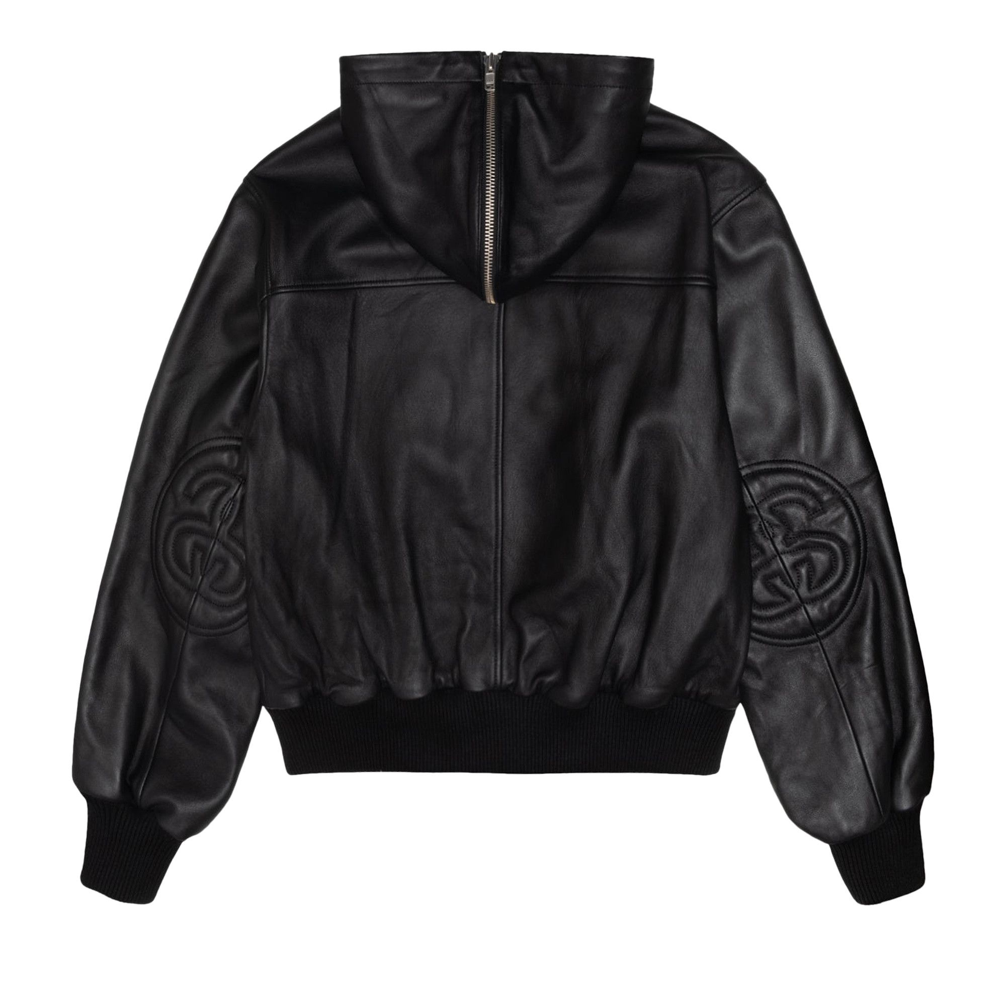 Buy Stussy SS Link Leather Bomber 'Black' - 115739 BLAC | GOAT