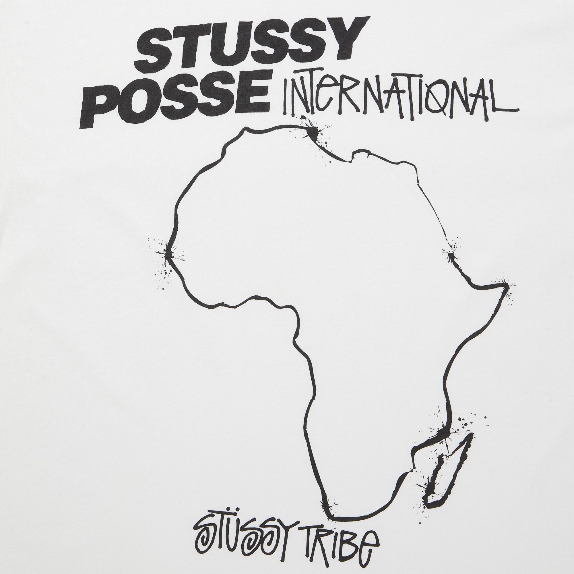 ★韓国の人気★【STUSSY】★INTERNATIONAL TRIBE TE.E★WHITE★ Buy Stussy Posse International Tribe Tee 'White' - 0535