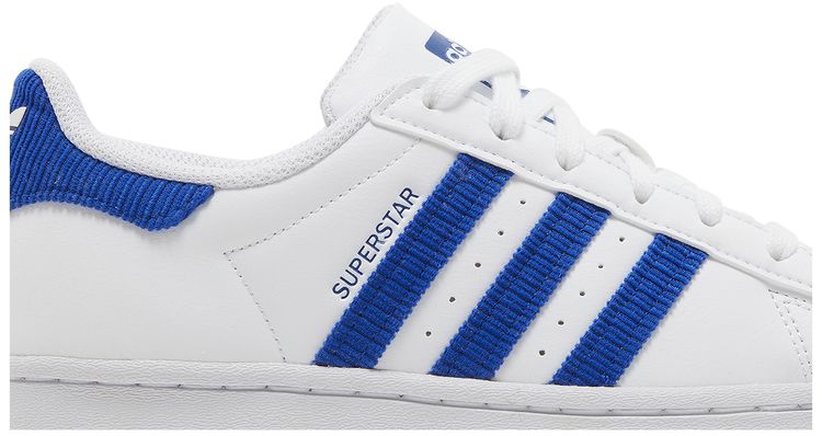 Adidas Superstar J White Royal Blue
