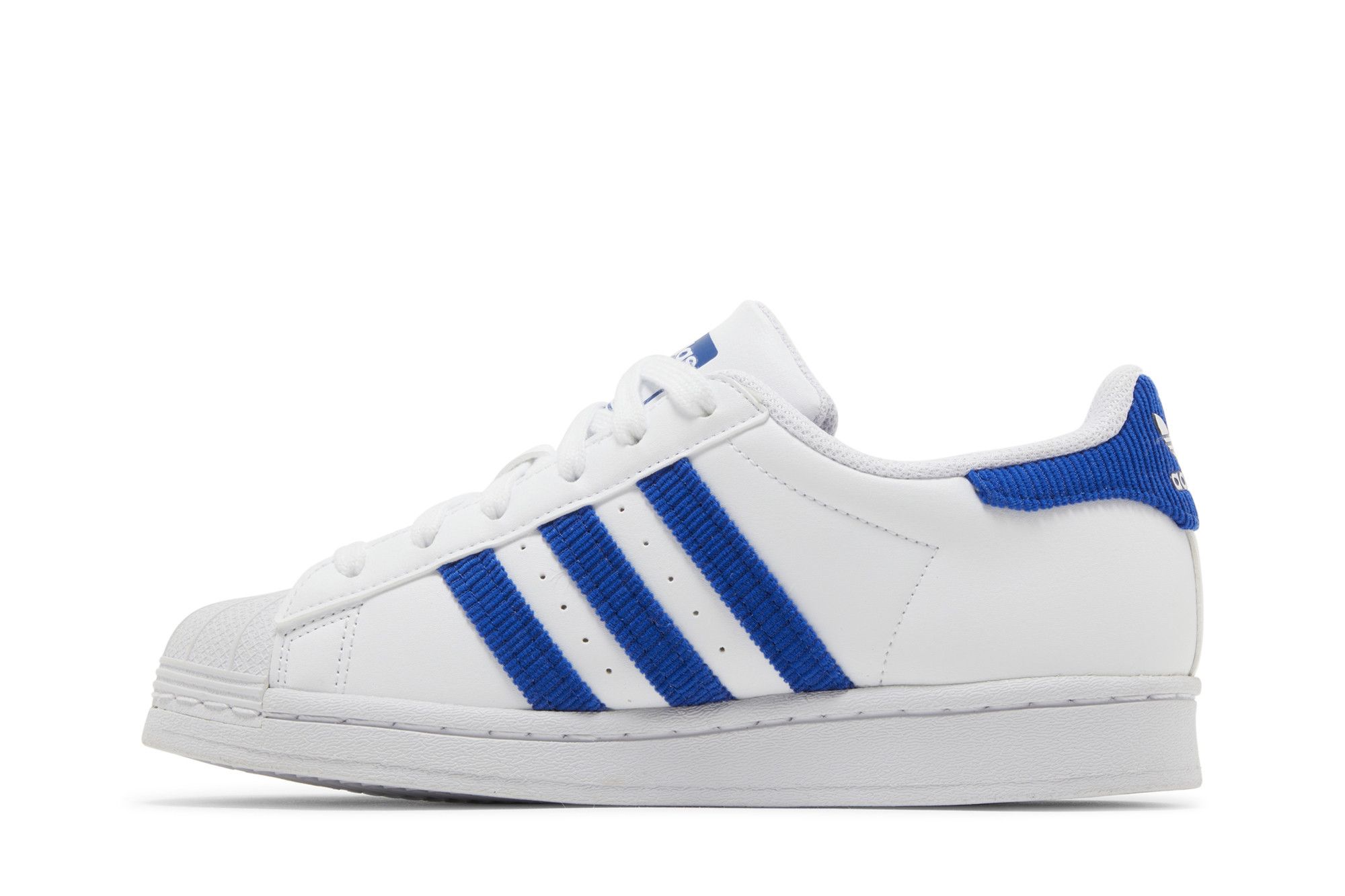 Adidas superstar mens white blue clearance