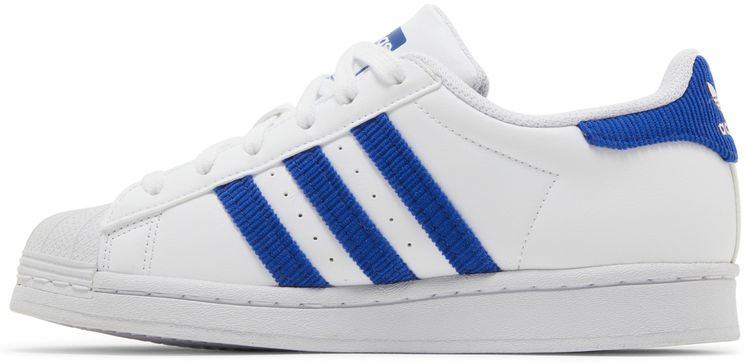 Adidas Superstar J White Royal Blue