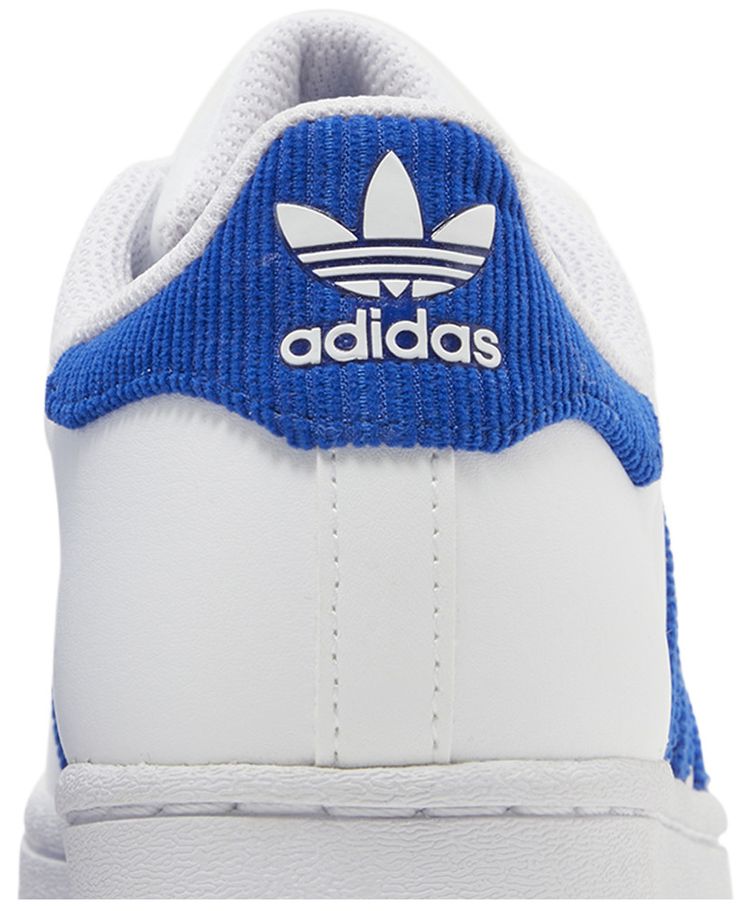 Adidas Superstar J White Royal Blue