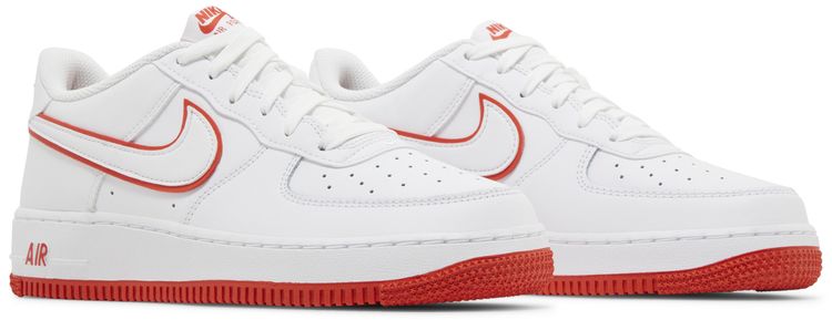 Nike Air Force 1 GS White Picante Red