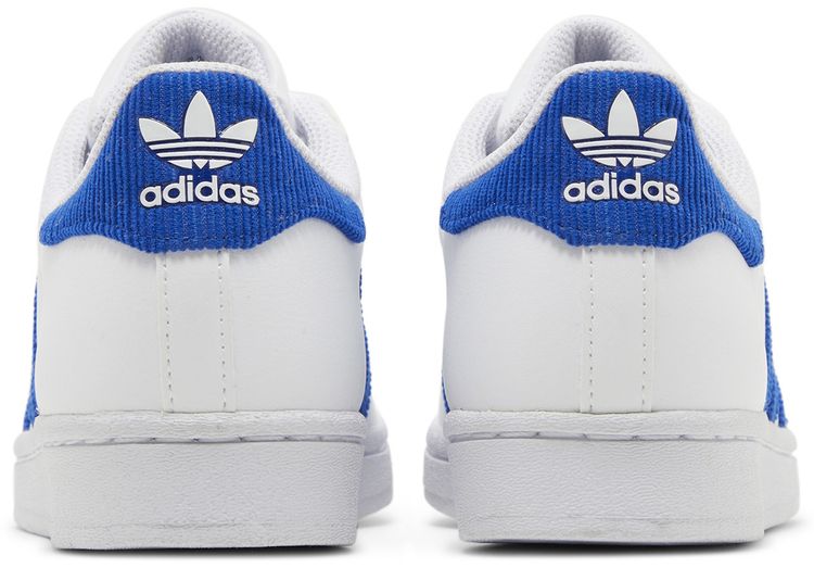 Adidas Superstar J White Royal Blue