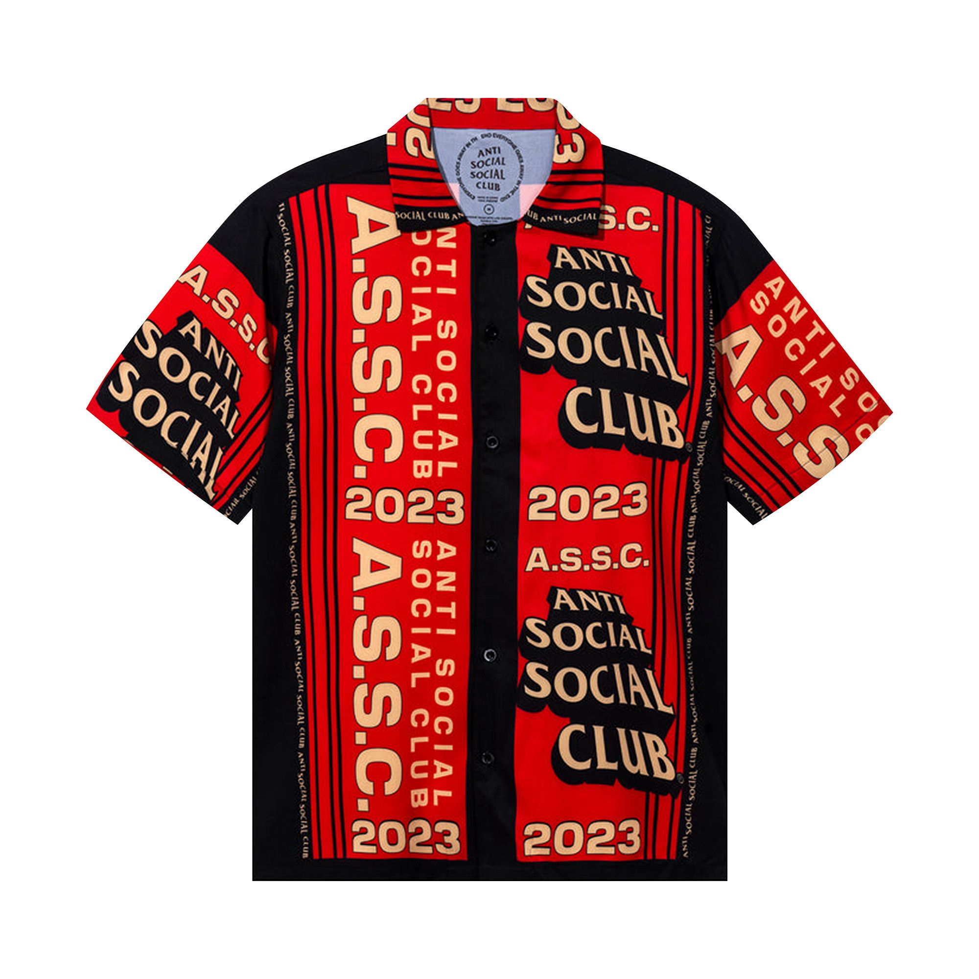 ★ ANTI SOCIAL SOCIAL CLUB★ Shadow Football Jersey TI25B09 Buy Anti Social Social Club Pack Your Things Button Up