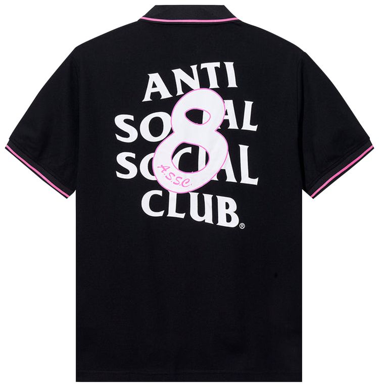 Anti Social Social Club Monegasque Polo Shirt Black