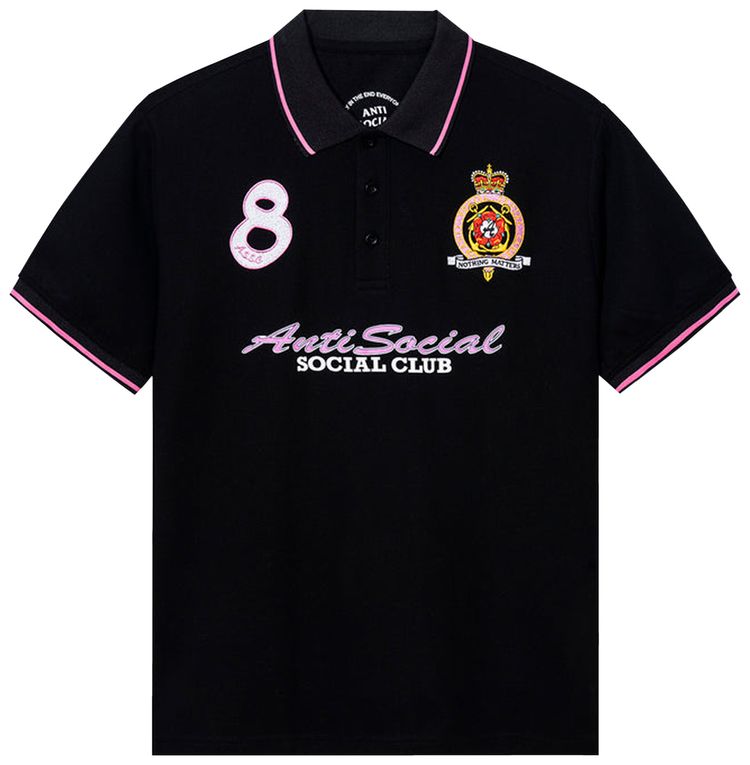 Anti Social Social Club Monegasque Polo Shirt Black