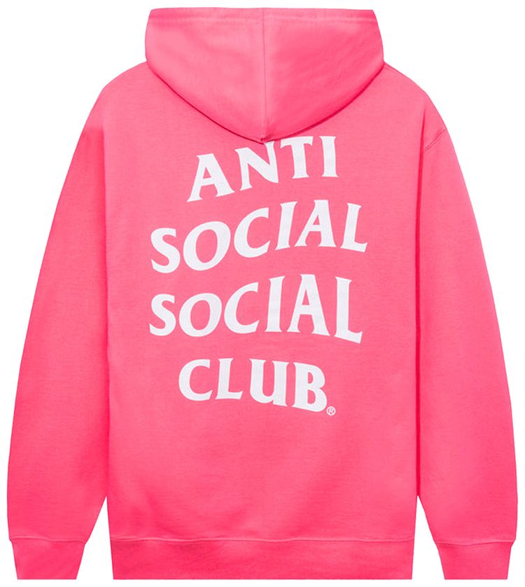 Anti Social Social Club Mind Games Hoodie Neon Pink