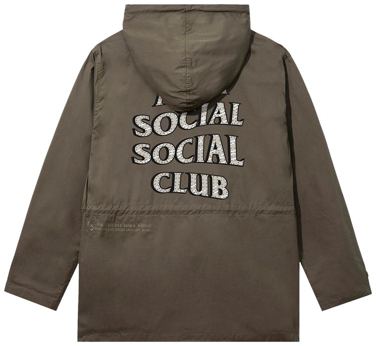 Anti Social Social Club Everything Is Just Fine Anorak Olive