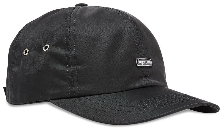 Supreme Enamel Logo 6 Panel Black