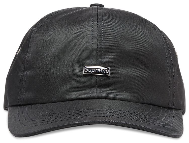 Supreme Enamel Logo 6 Panel Black