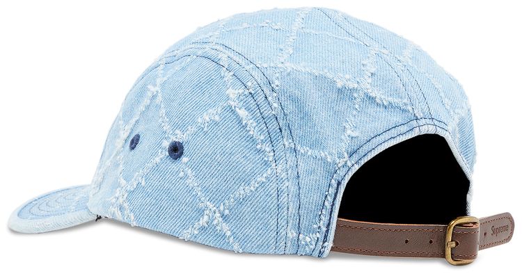 Supreme Punched Denim Camp Cap Washed Indigo