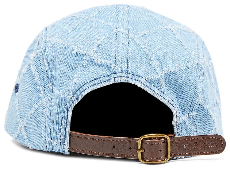 Supreme Punched Denim Camp Cap Washed Indigo