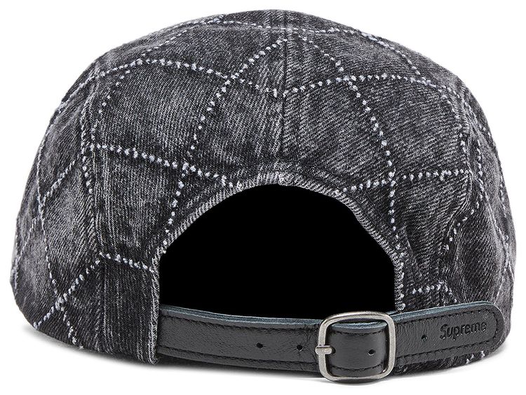 Supreme Punched Denim Camp Cap Black