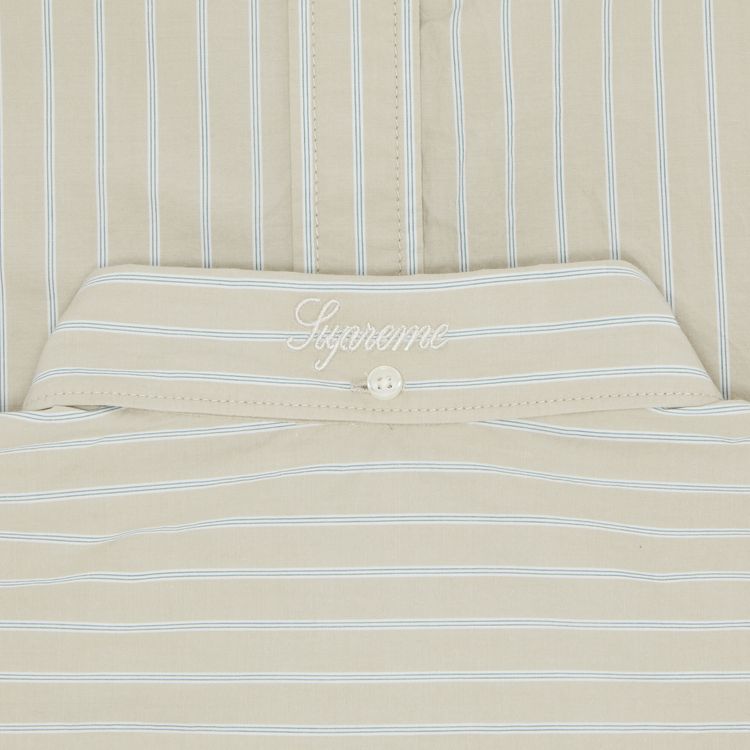 Supreme Loose Fit Stripe Shirt Tan