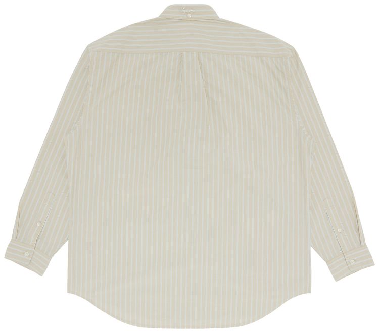 Supreme Loose Fit Stripe Shirt Tan