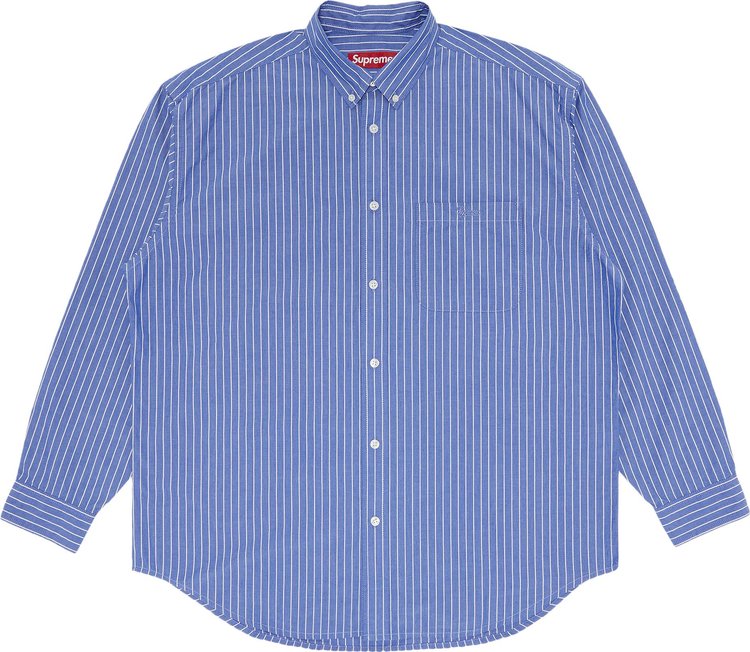 Buy Supreme Loose Fit Stripe Shirt 'Blue' - FW23S43 BLUE