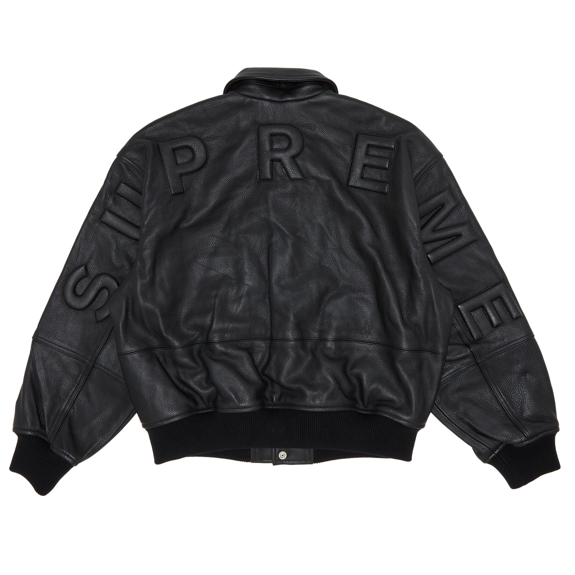 Leather varsity jacket supreme 2025