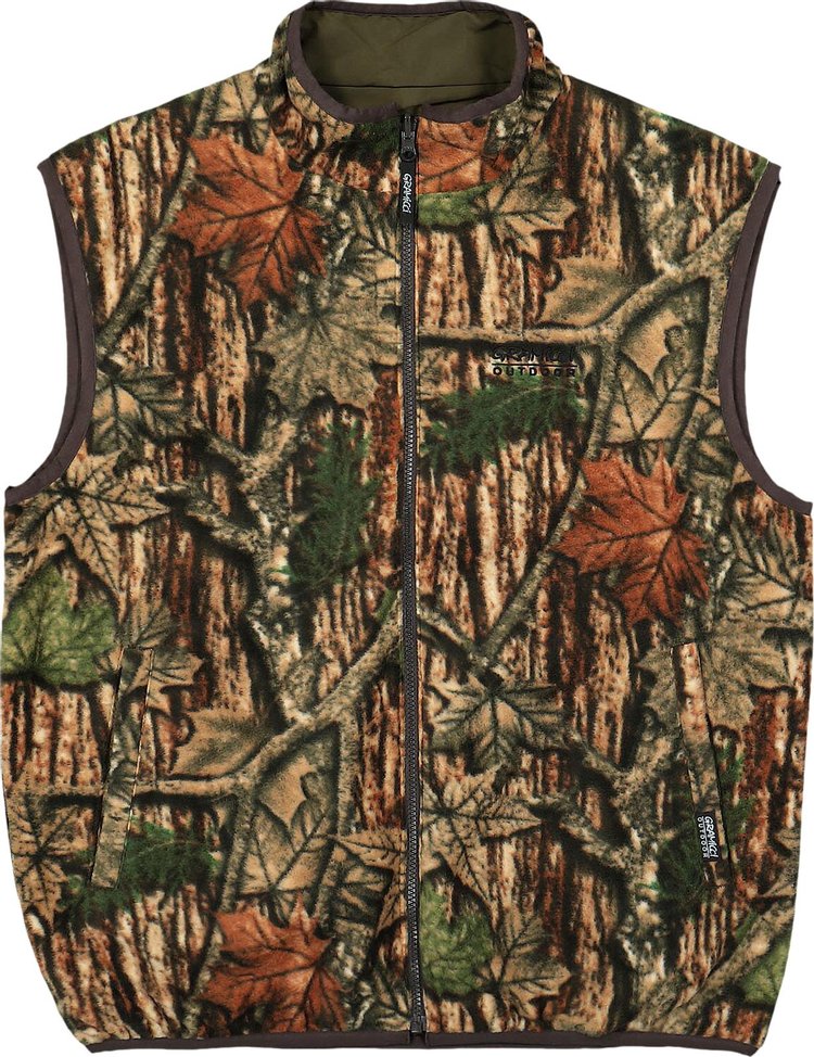 Gramicci Reversible Fleece Vest 'Leaf Camo'