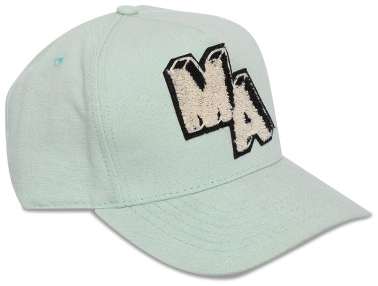 Amiri Chenille MA Patch Canvas Hat Frosty Green