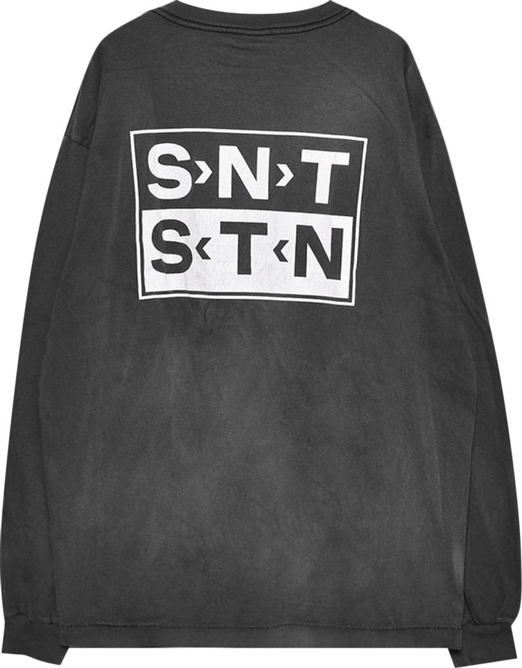 Saint Michael Long Sleeve S N T Tee Black