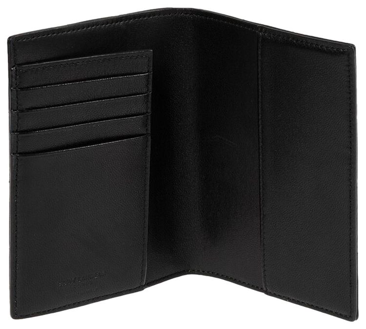 Saint Laurent Quilted Passport Case Black