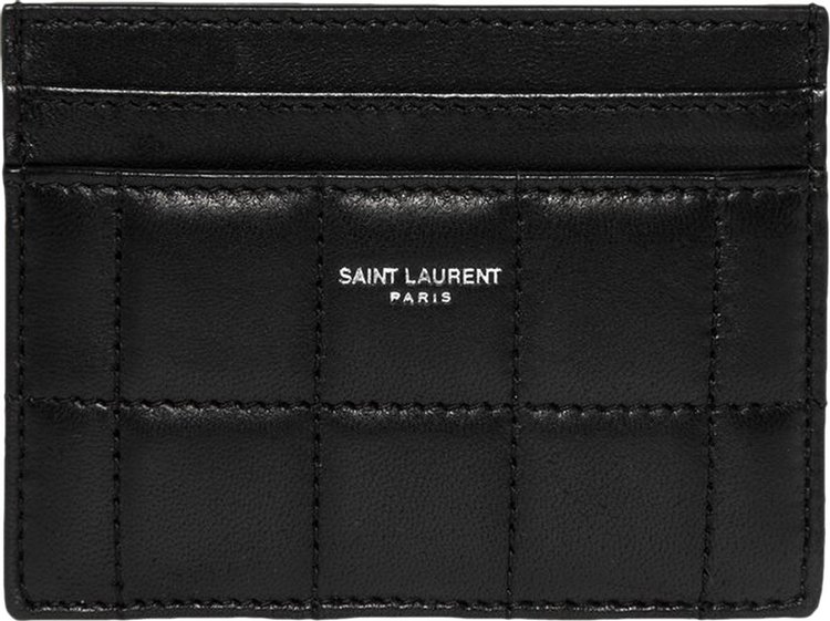 Saint Laurent Paris Quilted Card Case 'Black'