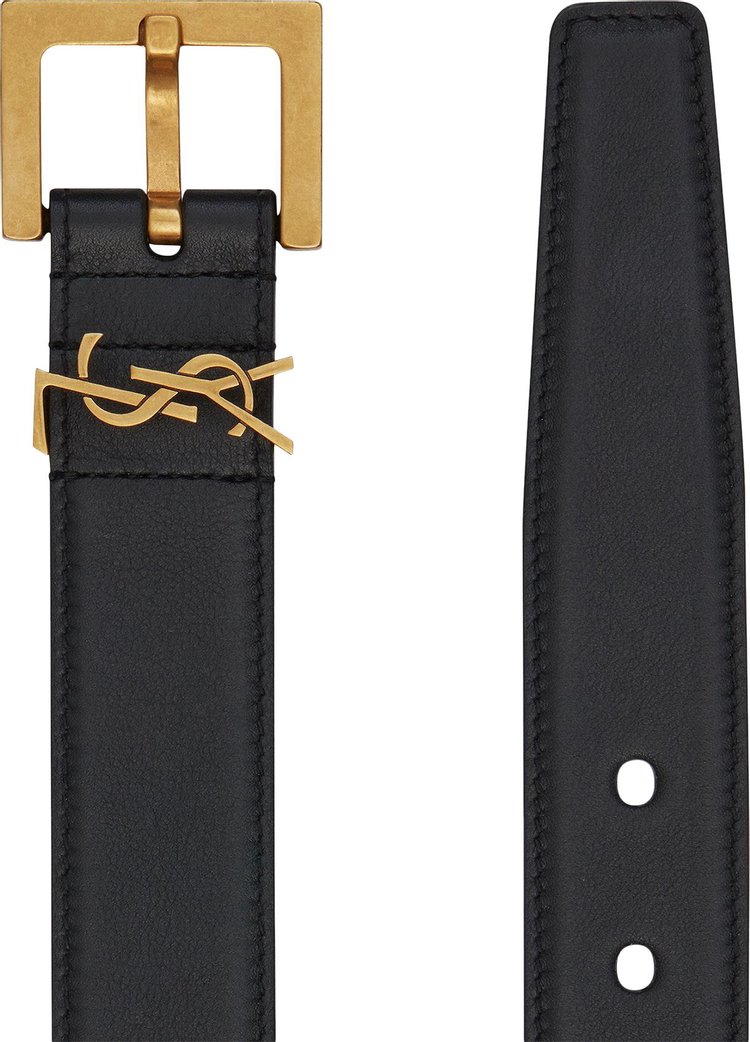 Saint Laurent Cassandre Belt Black