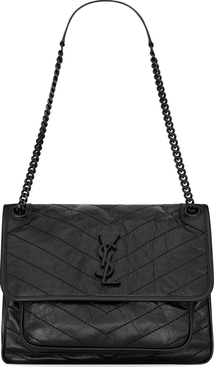 Saint Laurent Medium Niki Chain Shoulder Bag Black