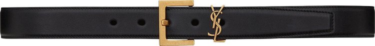 Saint Laurent Cassandre Belt 'Black'