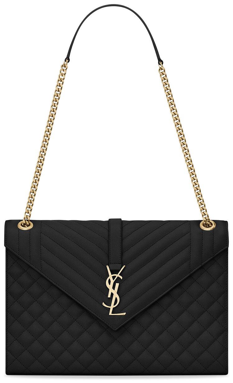 Saint Laurent Large Envelope Chain Bag Black
