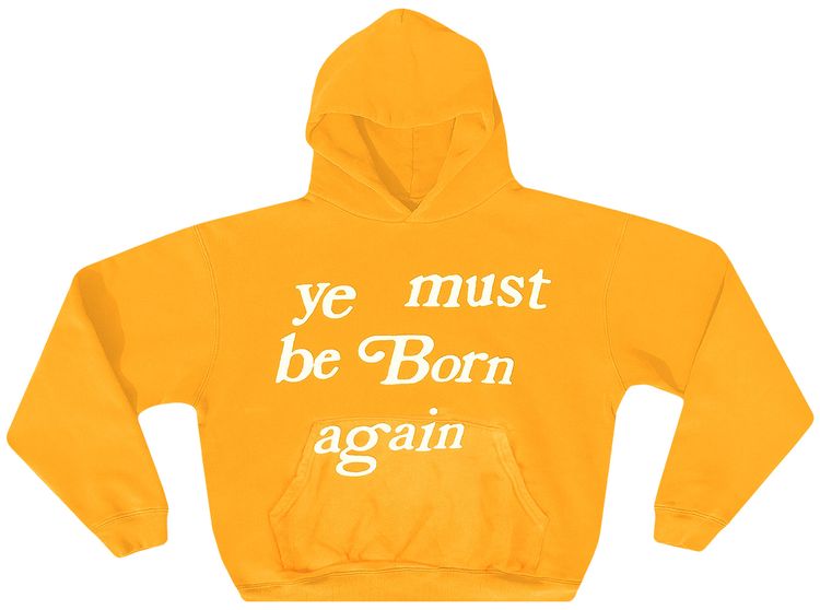Cactus Plant Flea Market Born Again Hooded Sweatshirt With Pocket Yellow